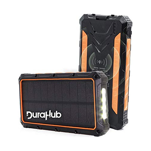 Durahub Banco De Baterías Usb De Energía Solar Capaci...