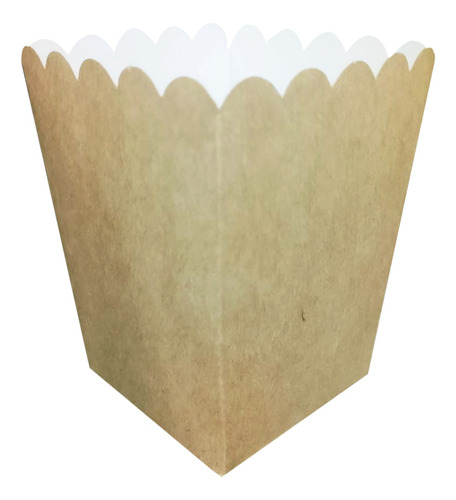 Caja Pochoclos Poc1 X 50u Packaging Blanco Madera 