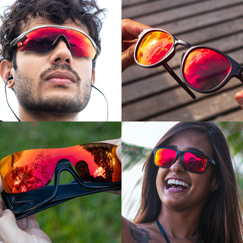 Lentes Para Justin Rb4165l - 54mm - Hidrofóbica Cor Mais Red