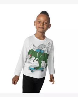 Camiseta Manga Longa Infantil Inverno Camisa Blusa Escolar