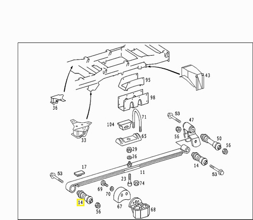 Buje Muelle Suspension Trasera Sprinter W906 Crafter 06-17 &