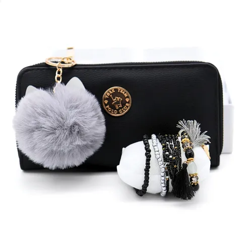 Set Polo Club Cartera Con Pulseras Y Llavero York Team And23