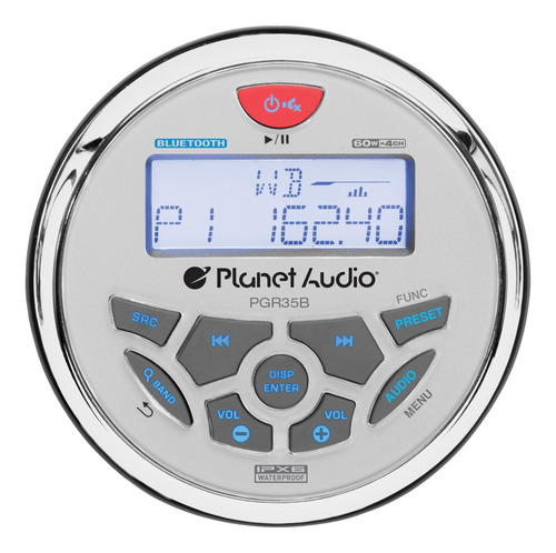 Planet Audio Pgr35b Receptor De Medidor Marino Resistente A 