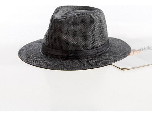 Sombrero Británico Casual Jazz Beach Straw