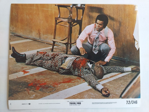 Trouble Man - 3 Lobby Cards Cine - Made In Usa 1972 *