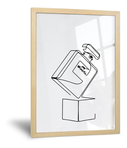 Cuadro Minimalista - Dibujo Frasco Perfume - 50x70 Cm