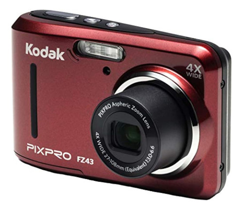 Cámara Digital Kodak Pixpro Con Zoom Amigable Fz43-rd De 16 