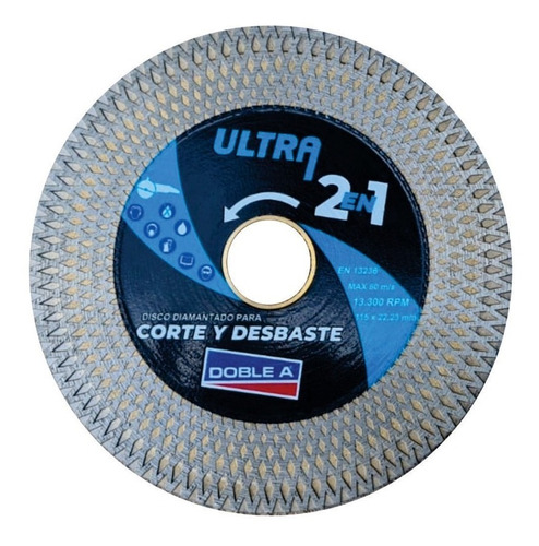 Disco Diamantado Corte Y Desbaste 115mm Doble A Profesional