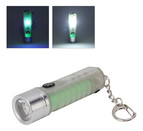 Linterna De Llavero Pequeña Blanca Usb Tipo C
