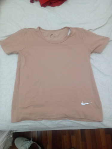 Remera Nike Deportiva T M Dri Fit Rosa Manga Corta 