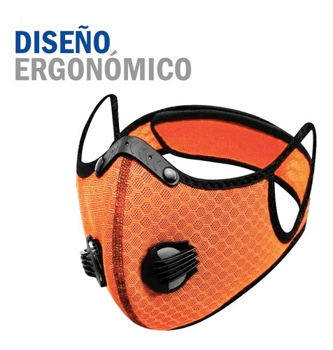 Cubrebocas N95 Lavable Reusable 2 Válvulas Filtro Deportivo