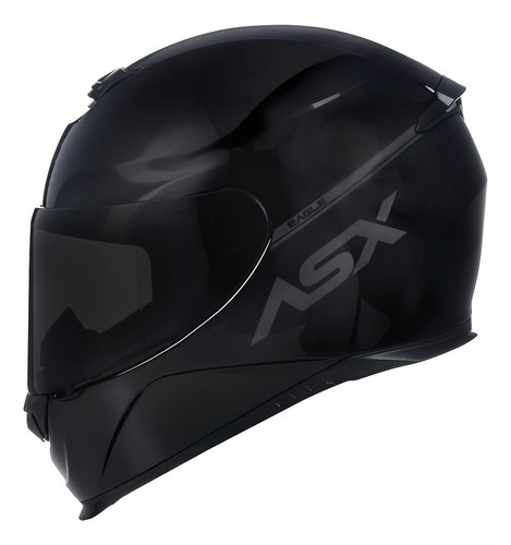 Capacete Asx Eagle Solid Preto Brilhante + Viseira Fumê Tamanho do capacete 60-L