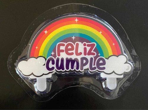 Vela Cumpleaños Original Y Divertida Arcoíris Feliz Cumple