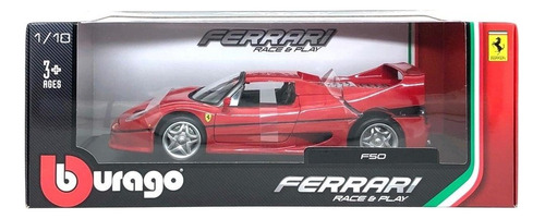 Miniatura Carro 1/24 Ferrari F50 Race E Play Vermelha Burago