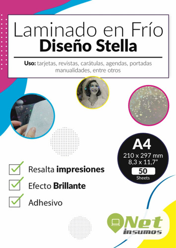 Resma Laminado En Frío Diseño Stella 50 Hojas