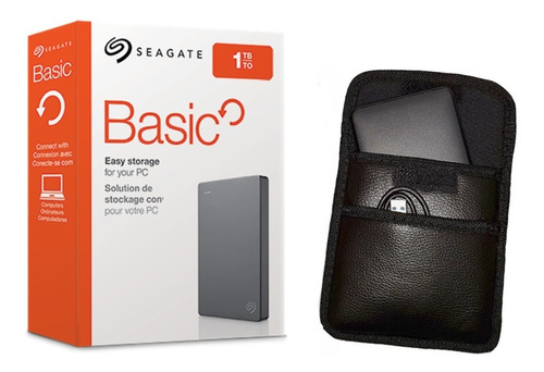 Disco Rígido Hdd Externo Seagate 1tb Usb 3.0 + Funda Cuero