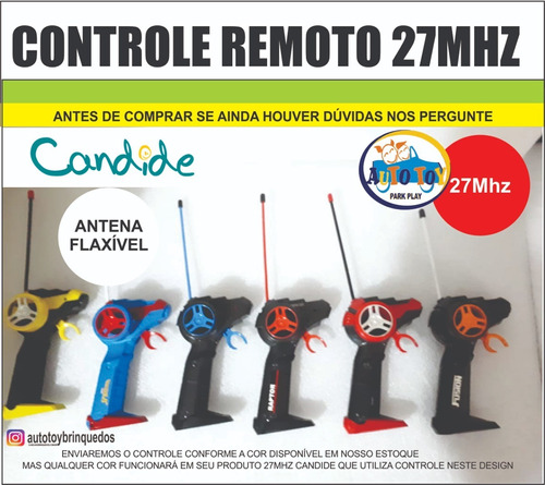Controle Remoto 27mhz - Candide - Antena Flexivel