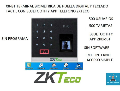 ZKTeco X8-BT Control de Acceso Bluetooth