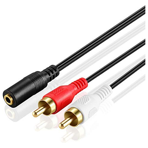 Miyako Usa 3.5mm Hembra Plug To 2 Rca Macho Estereo Y Arguc