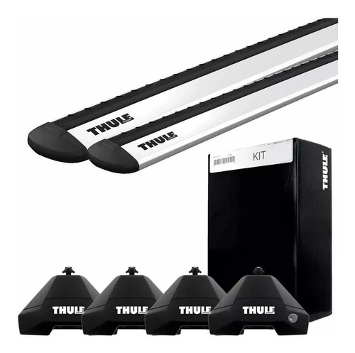 Rack De Teto Thule  Wingbar Prata Land Rover Freelander 2 2007 2008  2009 2010 2011  2012 2013 2014 Em Diante