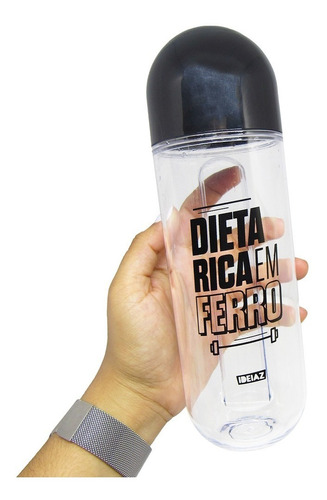 Garrafa Porta Comprimido 740ml Dieta Rica Em Ferro - Ideiaz