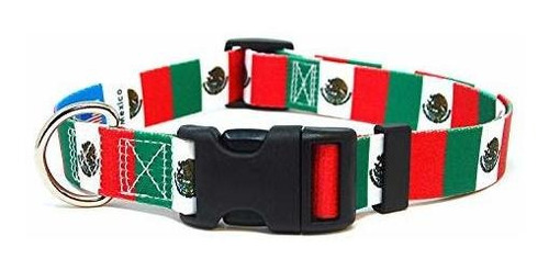 Collar De Perro Patriapet Con La Bandera De México | Grande 