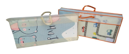 Tapete Antigolpes Plegable Para Gateo De Bebés Doble Faz