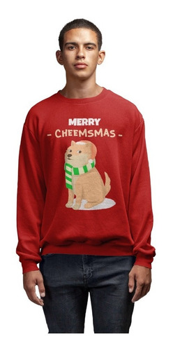 Sudadera Sueter Navideña Cheems Christmas Perro Cheemsmas