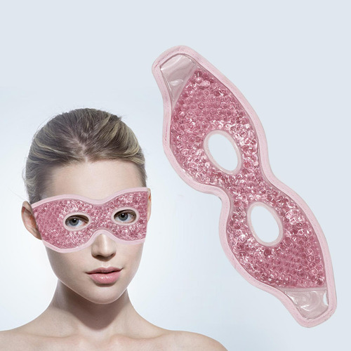 2 Mascarilla De Gel Para Ojos Con Orificios Rosa