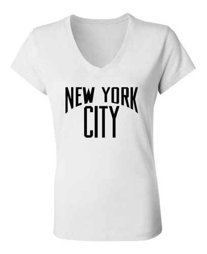 Remera Mujer Escote V - New York City