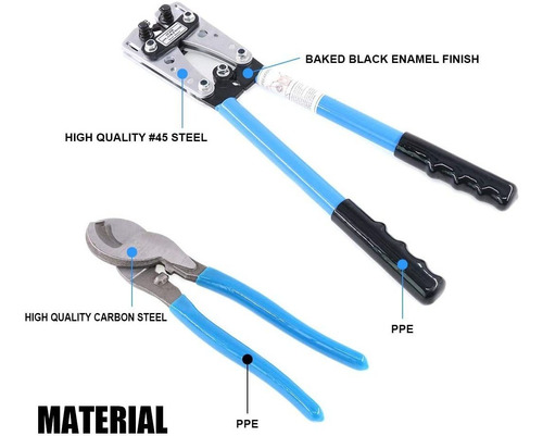 2 Piezas Herramienta Para Engarzar Terminales Cable Batería