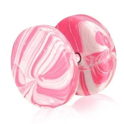 Expansor Falso De Acero Inox Diseño Marmoleado En Rosa