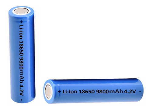 Kit 2 Baterias 18650 4,2v 9800mah Recarregável Lanterna Led