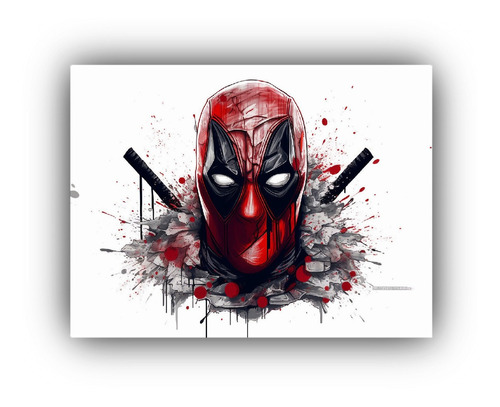 Poster Dibujos Dead Pool Armonía De Colores 65x50cm