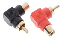 Comprar Juego Adaptadores De Rca Macho Plug A Rca Hembra Acodado 90°