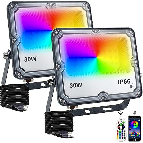 Luces De Inundación Led, 30 W Rgb Que Cambian De Color 300 W