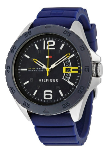Reloj Tommy Hilfiger Original 1791204 Azul marino para hombre 46 mm