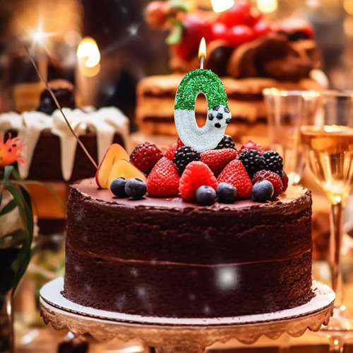 Velas Con Números De Cumpleaños, Velas Con Purpurina Para Fú