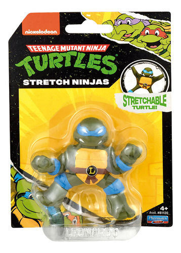 As Tartarugas Ninja - Mini Boneco Elástico Leonardo De 6cm