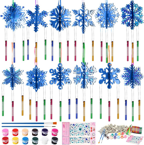Syhood Paquete De 12 Adornos Navideños Para Niños, Kit De Ca
