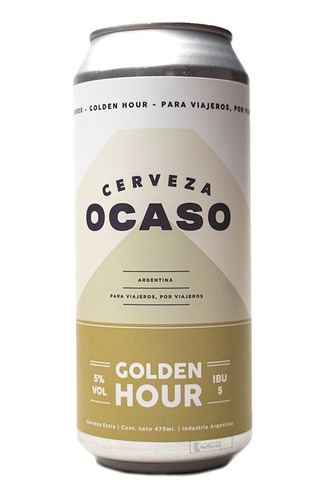 Cerveza Artesanal Ocaso Golden Hour Low (rubia) - Lata 473ml