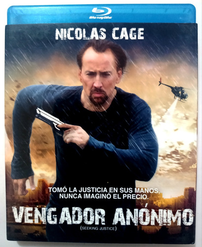 Vengador Anónimo Blu Ray Original Nicolas Cage C/ Slipcover (Usado)