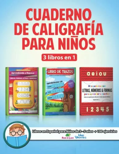 Libros en español para niños de 3-5 años: cuadernos de caligrafía, números