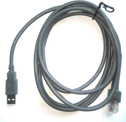 Pzv Cable Usb A Rj48 7ft 2mtr Dura-gray Para Escáner De Códi