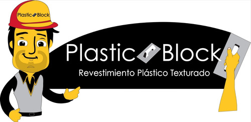 Revestimiento Plastic Block 30kg Rodillo Blanco