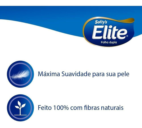 Imagem 3 de 6 de Lenços De Papel Elite Máxima Suavidade Folha Dupla Softys