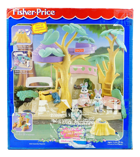 Fisher Price Hideaway Hollow Home Bunny Rabbit Playset 1996