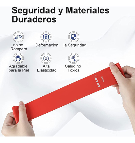 Bandas Elásticas De Resistencia Para Yoga De 5 Niveles