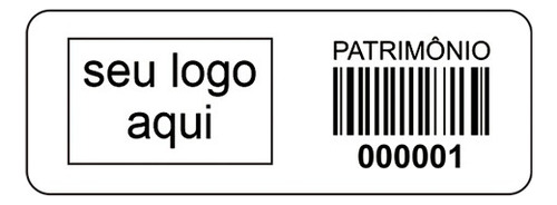 Etiquetas De Patrimônio Em Alumínio - 500  Unidades