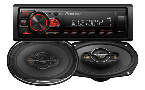Combo Pioneer Estereo 235 + Parlantes 6x9 6968
